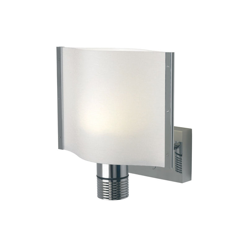 Rostock, LED, Chrome, White Shade Built-in Dimmer, 10-30VDC