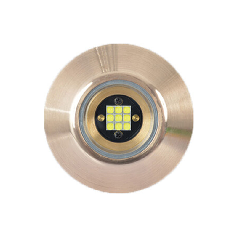 TIX202 White Flush-Fit Interchangeable Thru-Hull LED Underwater Light, 9-31VDC