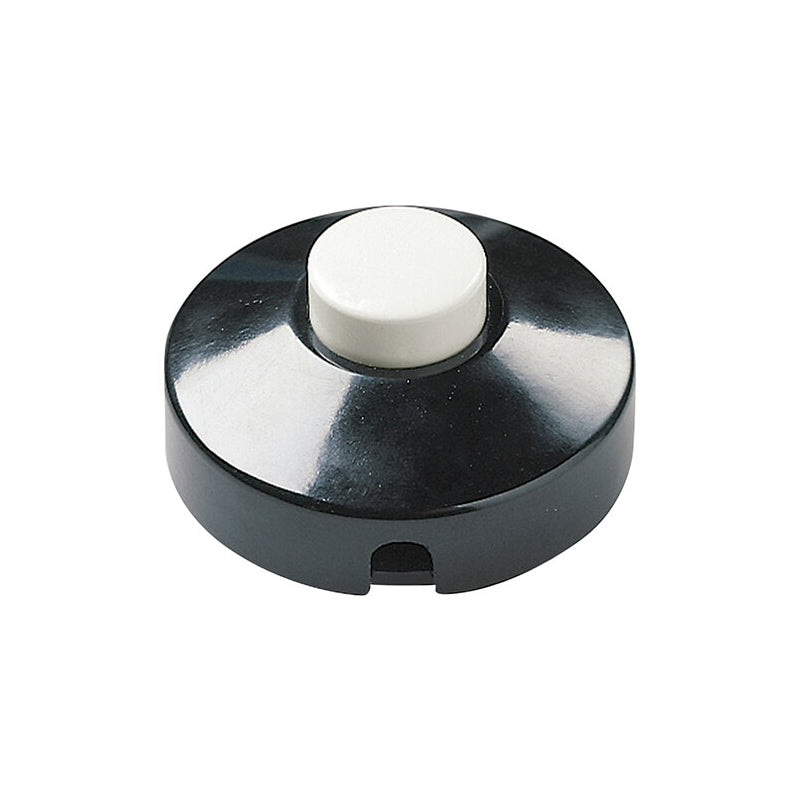 Foot-Operated Switch, 1-Way, Black Housing with White Button, Surcharge may apply if buying <20