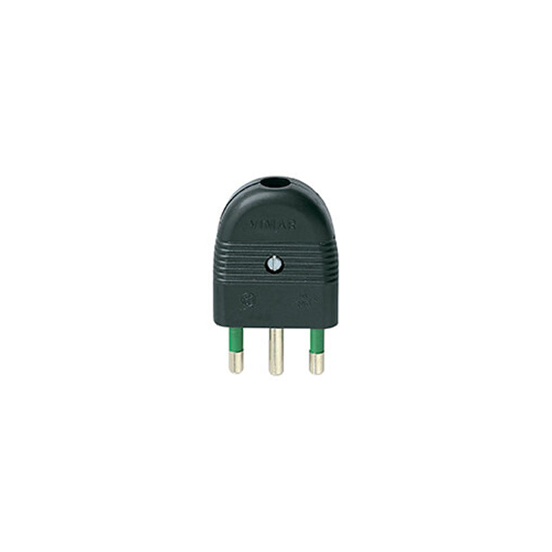 PLUG: ITALIAN, 2P+E, 16A/250V (S17) SICURY, BLACK
