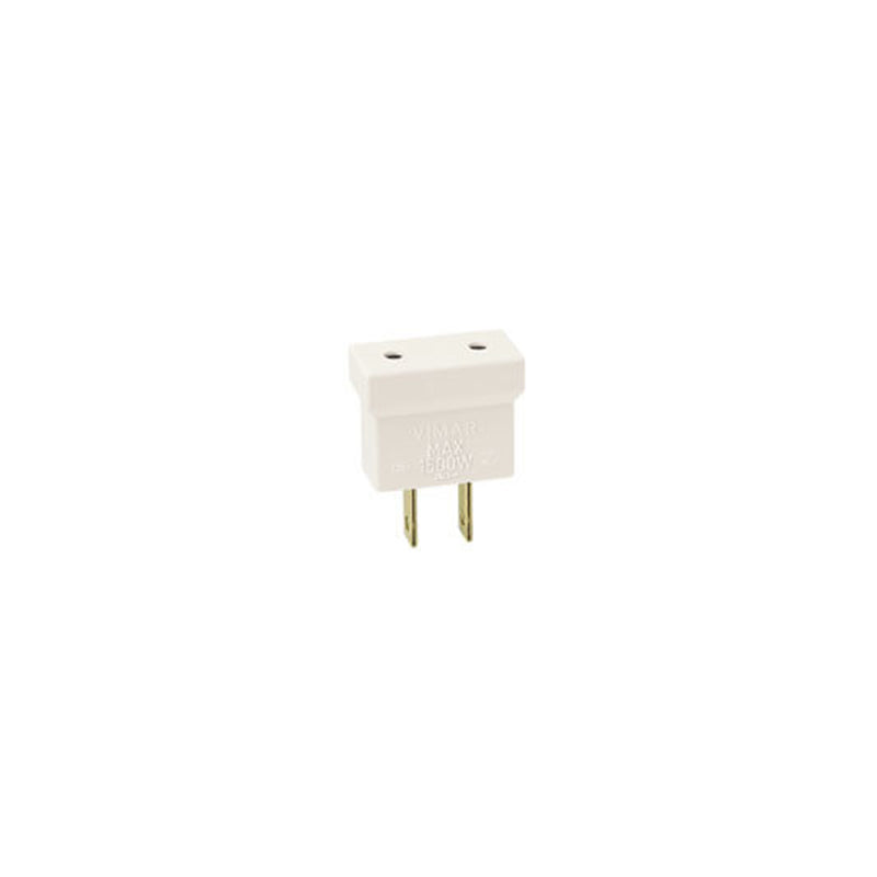 ADAPTER: USA PLUG TO P10 (2 PRONG) SOCKET, WHITE, 1500W
