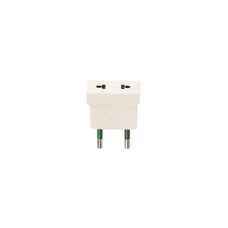 ADAPTER: ITALIAN S10 PLUG TO USA/EU SOCKET, WHITE, 1500W