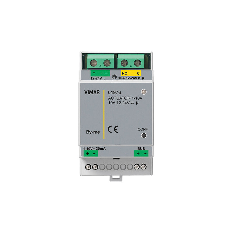 By-Me Marine 1-10VDC, 30mA Actuator for LED Control, 12/24VDC Relay Output, Din Rail, 3 Module