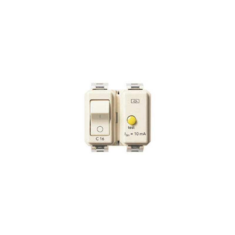 RCBO: 1P+N, 16A, 120-230V,10mA RES, 50-60Hz, 2M, WHITE, 8000S