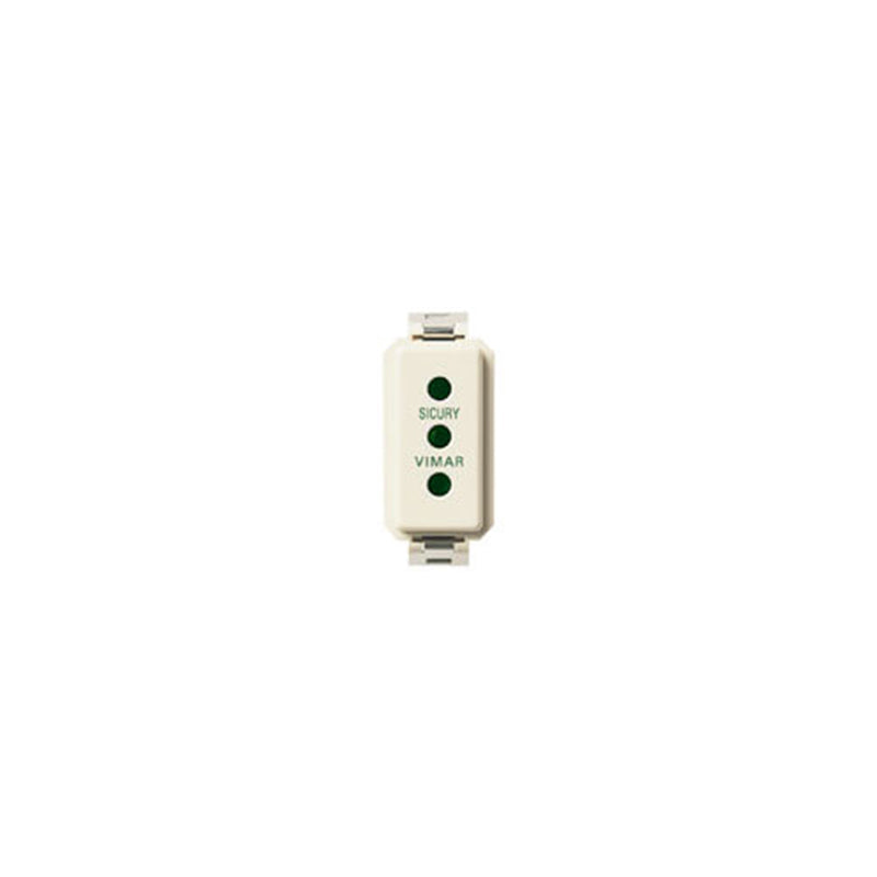 8000 Series Outlet: Italian P11, 2P+E, 10A/250V 1 Module, Sicury, White