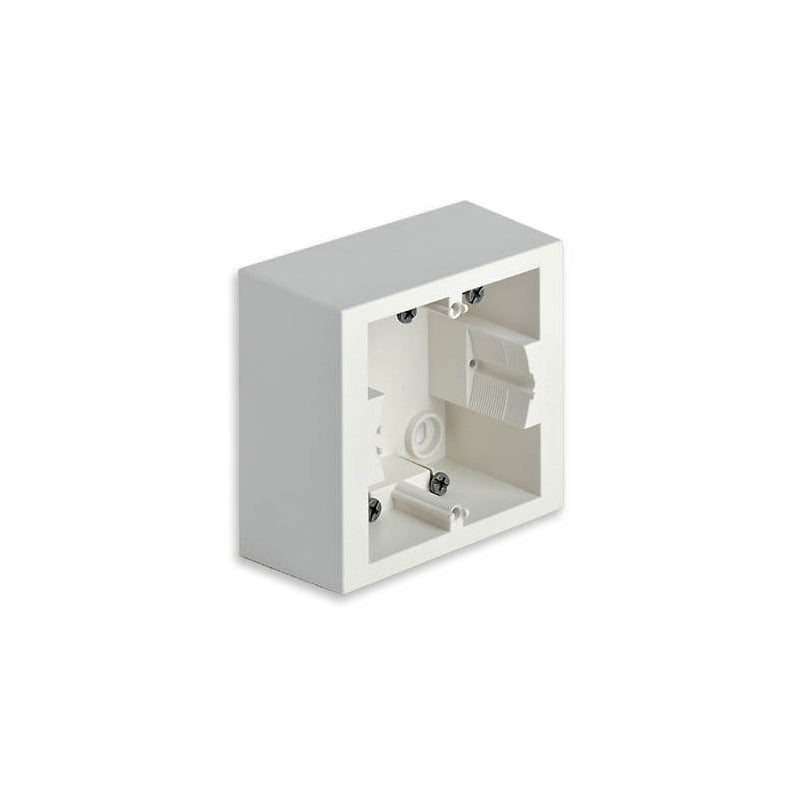 Mounting Box: 1-2M Surface Mnt Ivory, Idea/Plana/Eikon