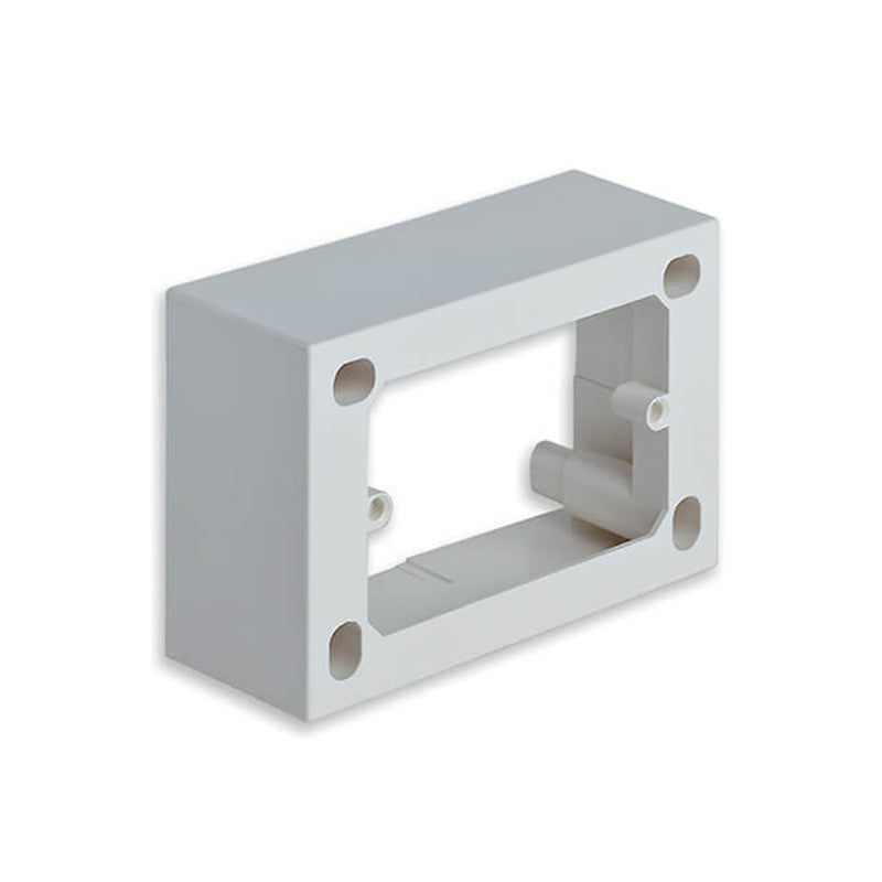 Mounting Box: 2-3M Surface-Mnt White, Idea/Plana/Eikon