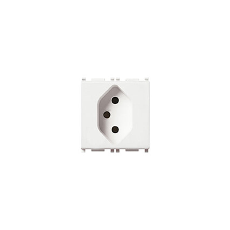 OUTLET: SWISS, 2P+E, 10A/250V 2M, 13-TYPE, WHITE, PLANA