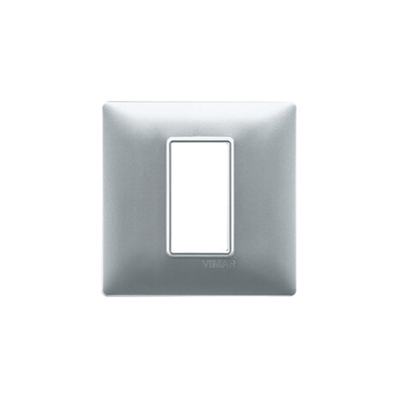 PLATE: TECH, MATT SILVER, 1M PLANA