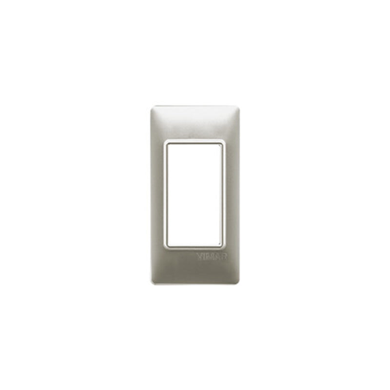 Cover Plate, Technopolymer, Matte Nickel, 1 Module Panel Mount, Plana Series