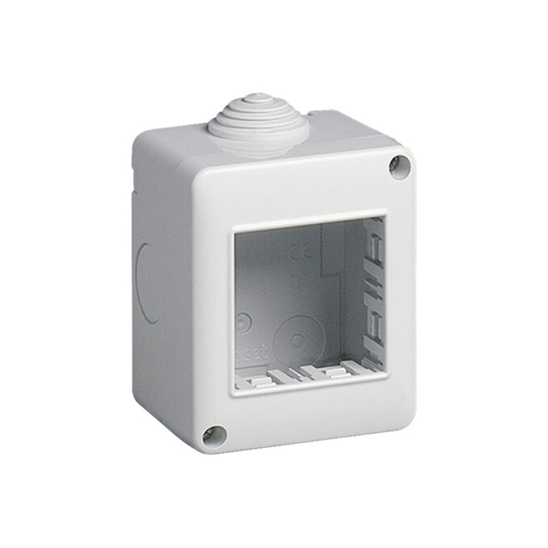 2 Module IP40 Surface-Mount Enclosure, Grey, For Plana & Eikon