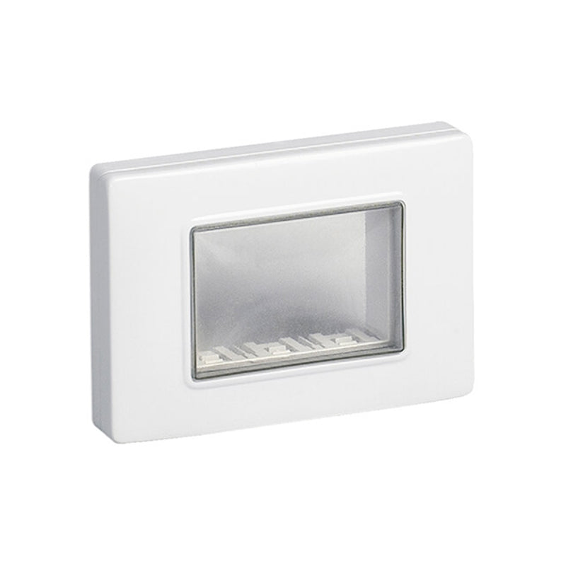 PLATE: WATERPROOF, WHITE, 3M W/SCREWS, EIKON & PLANA