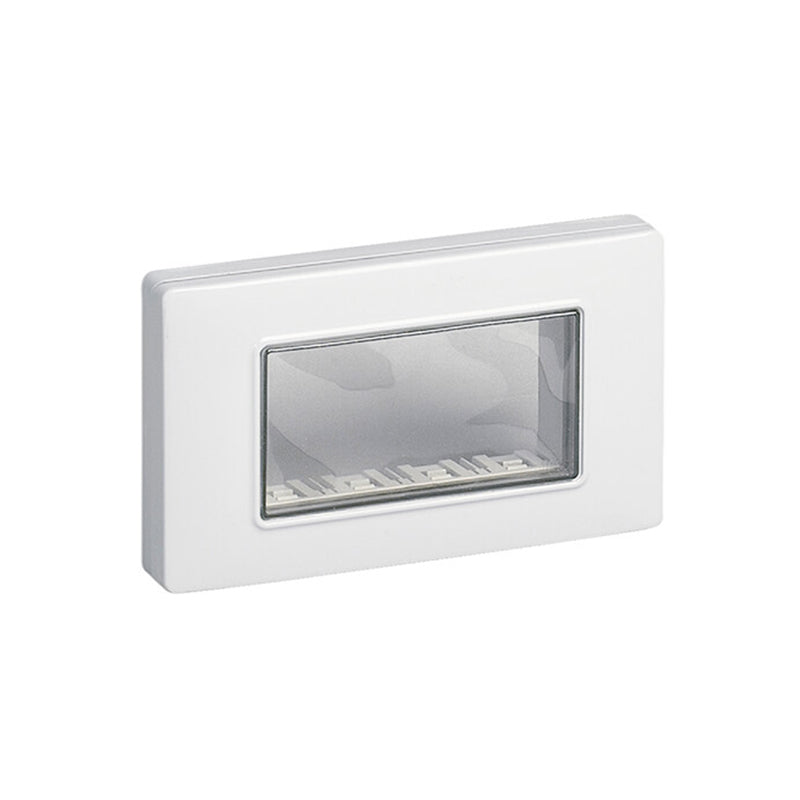 PLATE: WATERPROOF, WHITE, 4M W/SCREWS, EIKON & PLANA