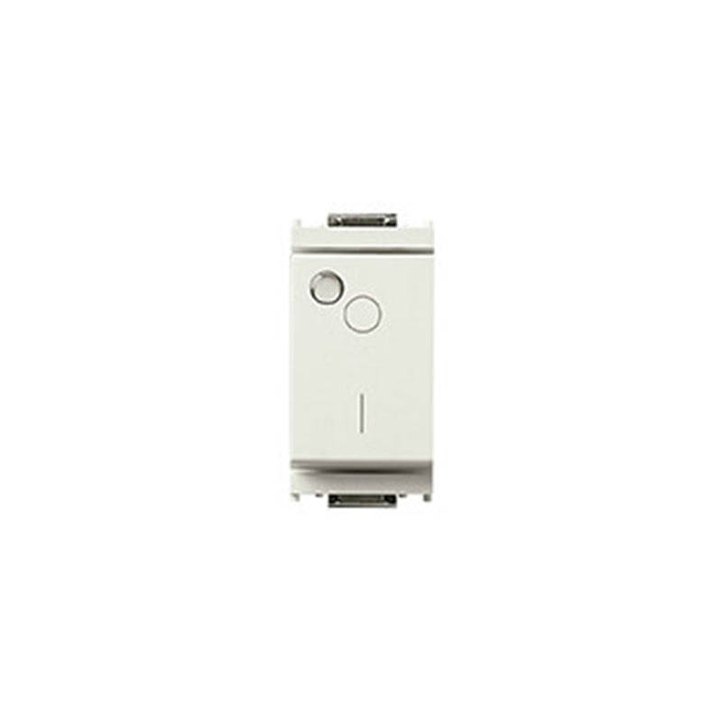 Switch: 1-Way, 2P1T, 16AX, Luminous for Signaling Unit, White, Idea