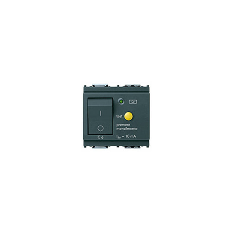 RCBO: 1P+N, 10A, 120-230V, 6MA RES, 50-60HZ, 2M, GREY, IDEA