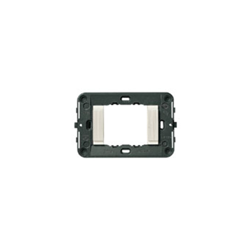 Idea Mounting Frame with Grooved Front 2 Modules, White, No Screws