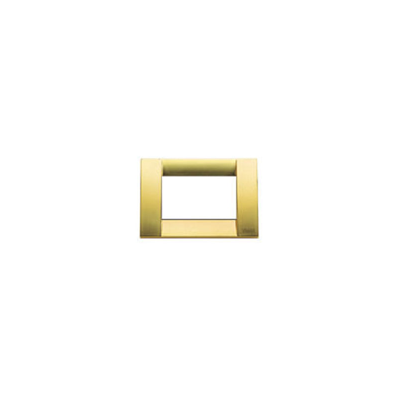 PLATE: METAL, MATTE GOLD, 3M SQUARE, IDEA