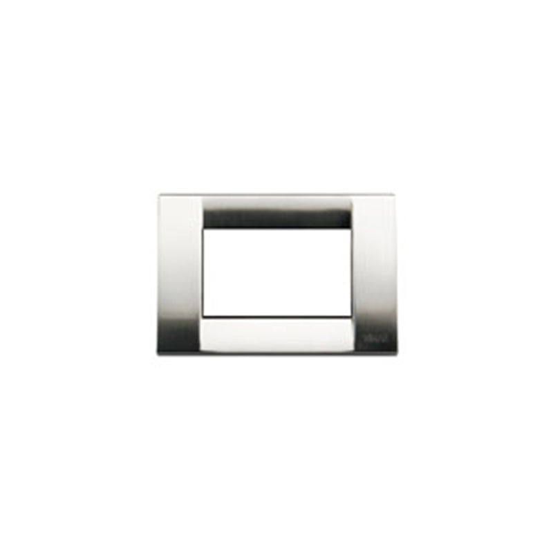 Idea Square Cover Plate, Die-Cast Metal Brushed Nickel 34, 3 Modules