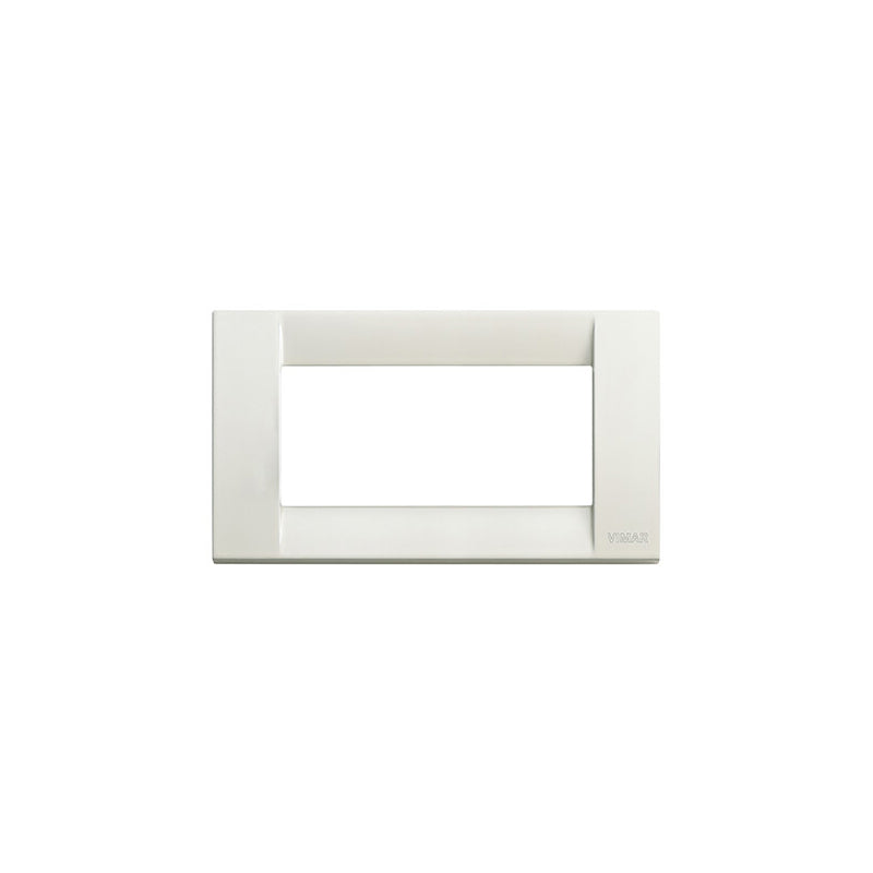 Cover Plate, Metal, Ivory, 4 Module, Square, Idea Series
