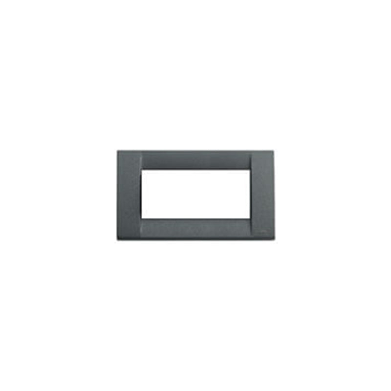 Plate: Metal, Slate Grey, 4 Module Square, For Idea Series