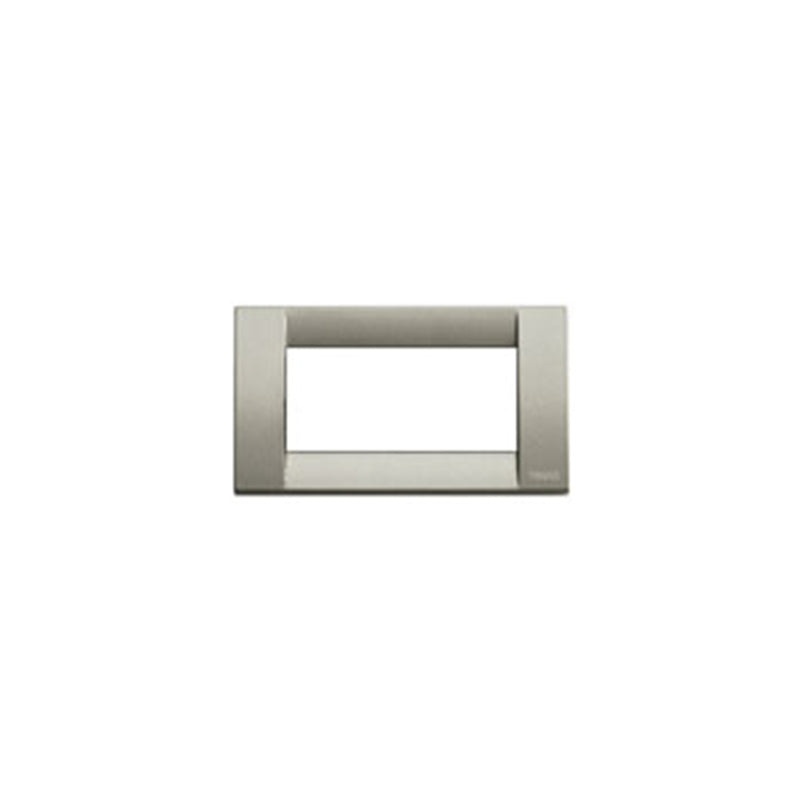 Idea Square Cover Plate, Die-Cast Metal MatteTitanium 24, 4 Modules