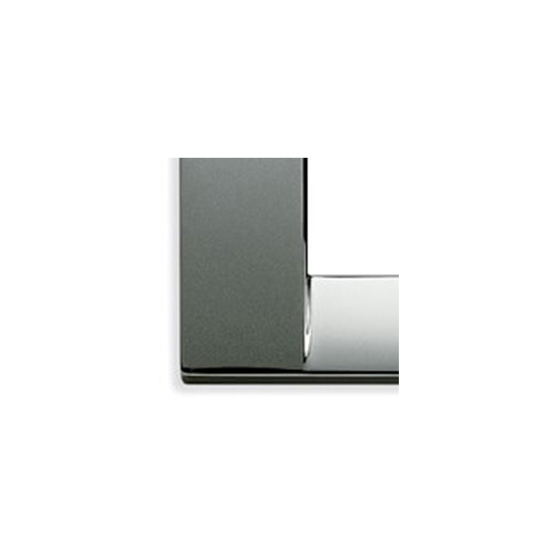Idea Square Cover Plate, Die-Cast Metal Chrome 36, 4 Modules