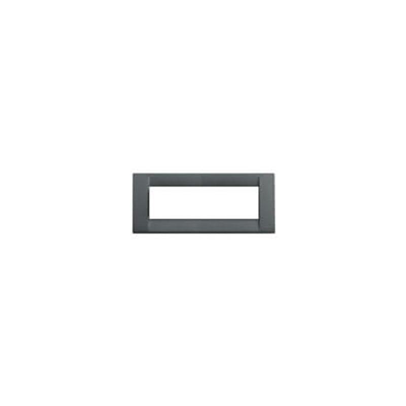 Plate: Metal, Slate Grey, 6 Module, Square, For Idea Series