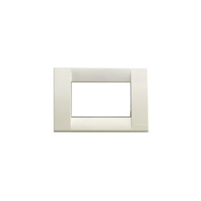 Idea Square Cover Plate, Technopolymer Idea White 04, 3 Modules