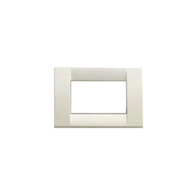 Idea Square Cover Plate, Die-Cast Metal 01, 4 Modules, White