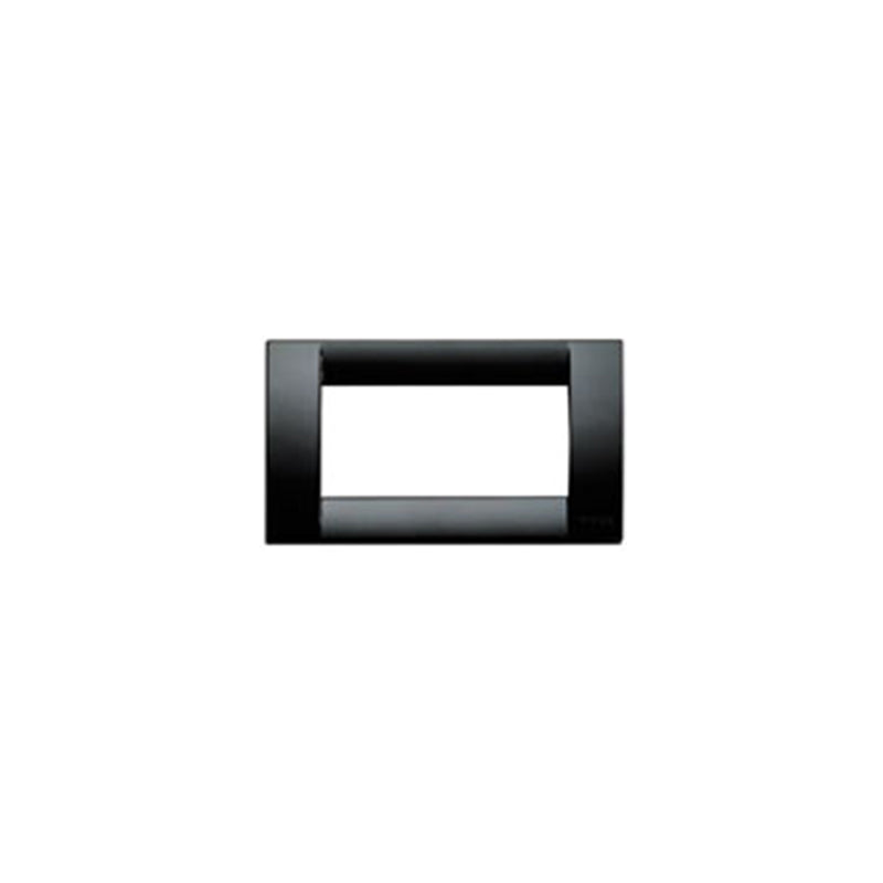 Idea Square Cover Plate, Technopolymer Black 16, 4 Modules