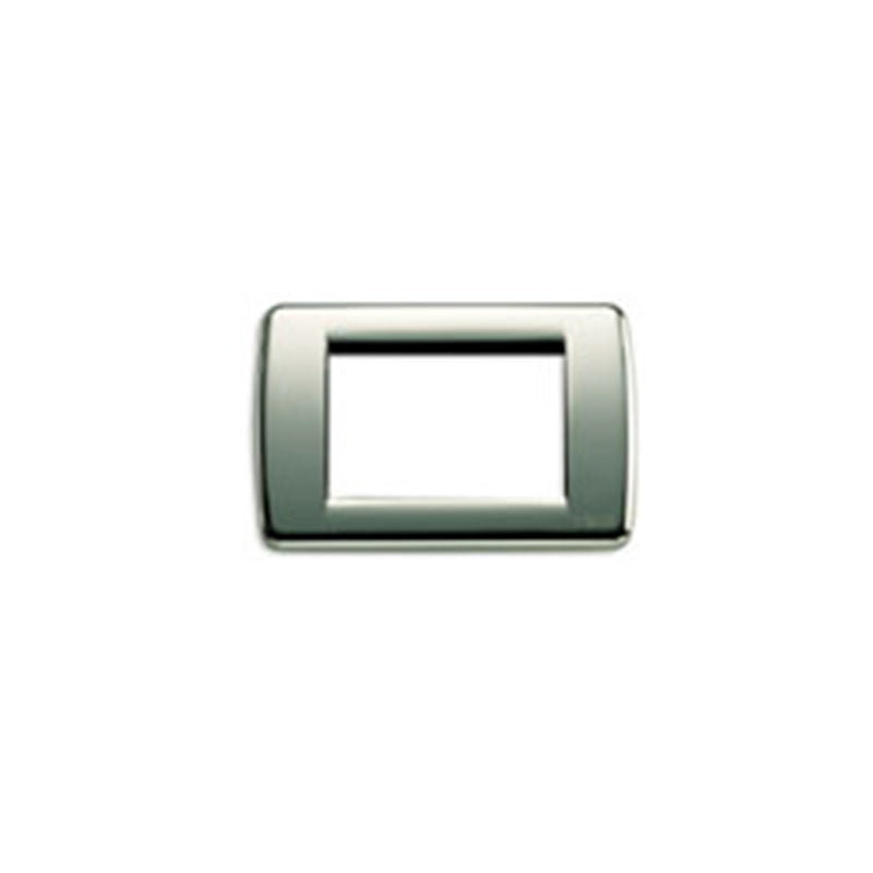 Idea Round Cover Plate, Die-Cast Metal Chrome 36, 3 Modules