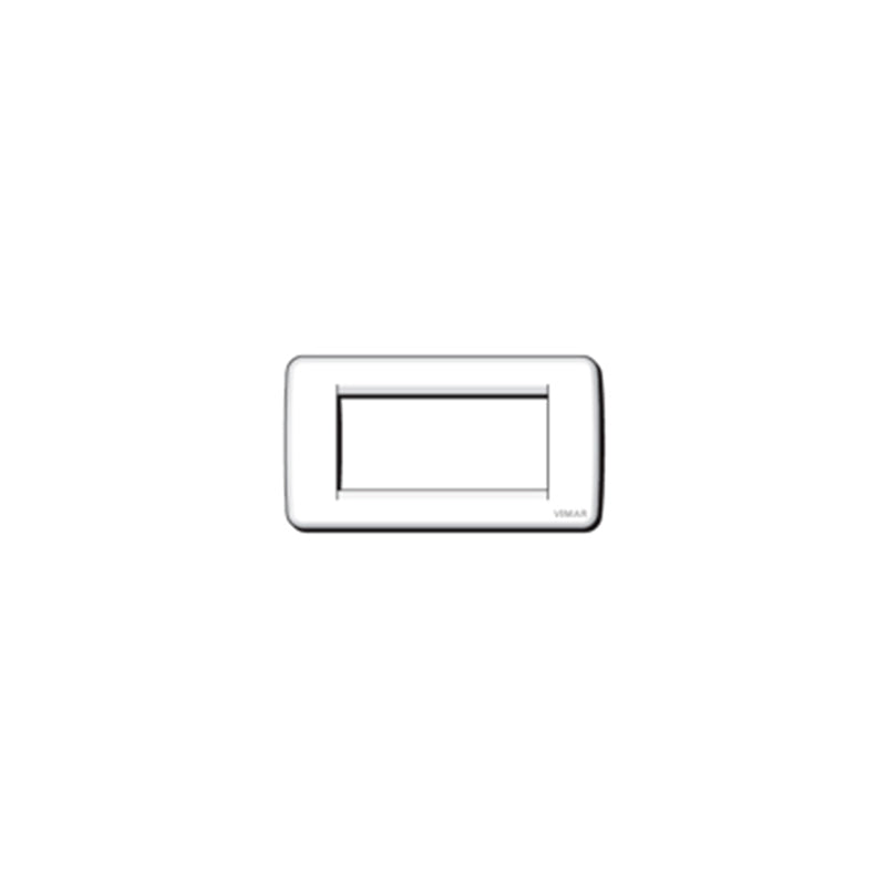Idea Round Cover Plate, Die-Cast Metal Chrome 36, 4 Modules