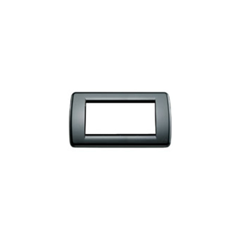 Idea Round Cover Plate, Technopolymer Black 16, 4 Modules