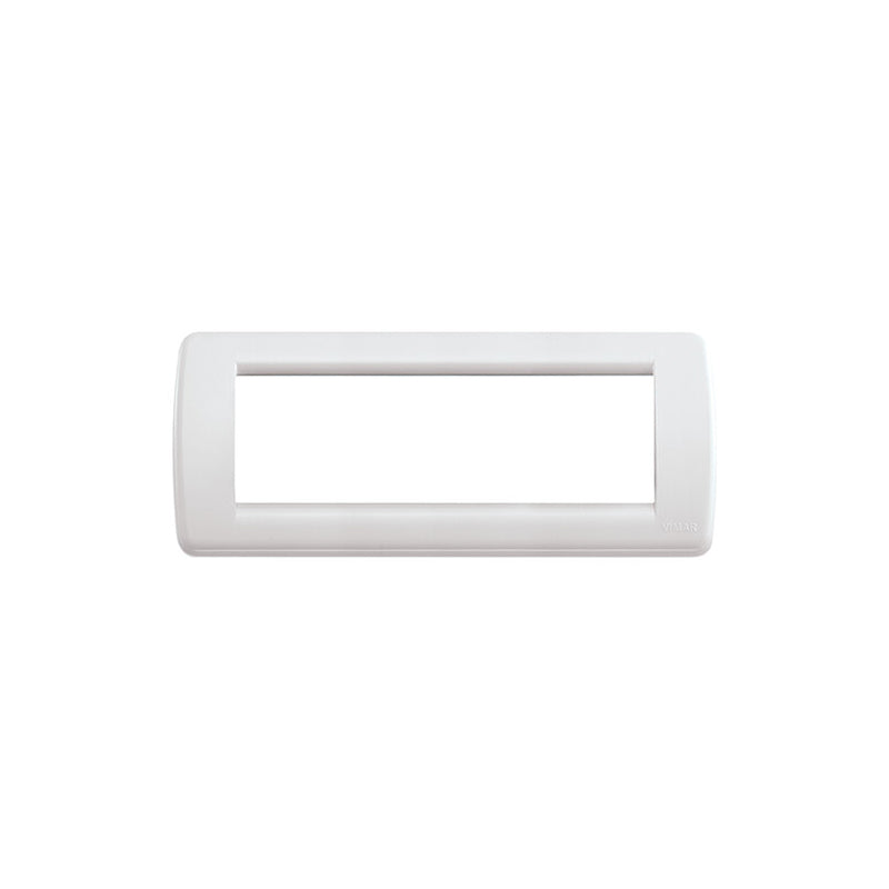 Plate: Technopolymer, Idea White, 6 Module, Round, Idea Series