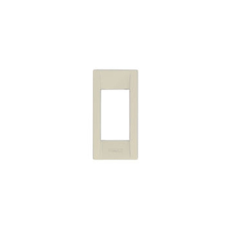 Cover Plate, Metal, Ivory, 1 Module Panel-Mount, Square, Idea Series