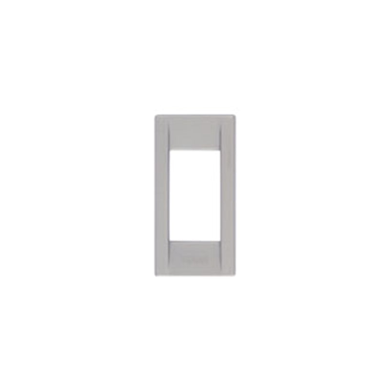 Idea Square Cover Plate, Die-Cast Metal Matte Silver 21, 1 Module