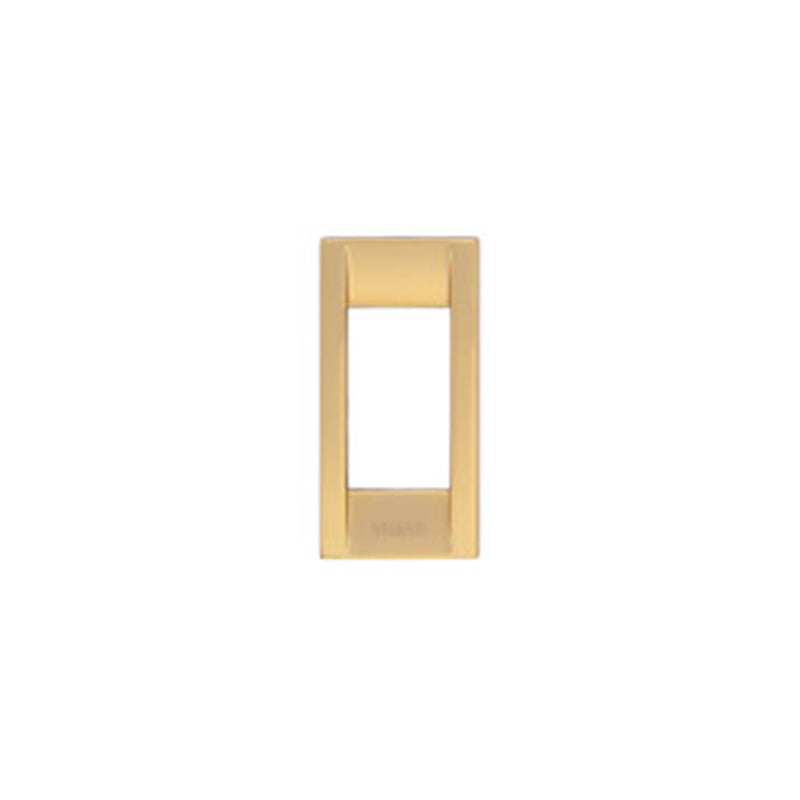 Idea Square Cover Plate, Die-Cast Metal Polished Gold 32, 1 Module