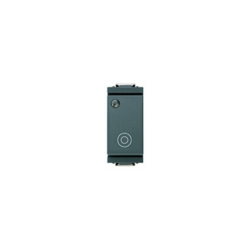 Idea Reduced Module Momentary Switch, Luminous, For Signalling Unit, 1P (NO), 10A, 250V, Grey