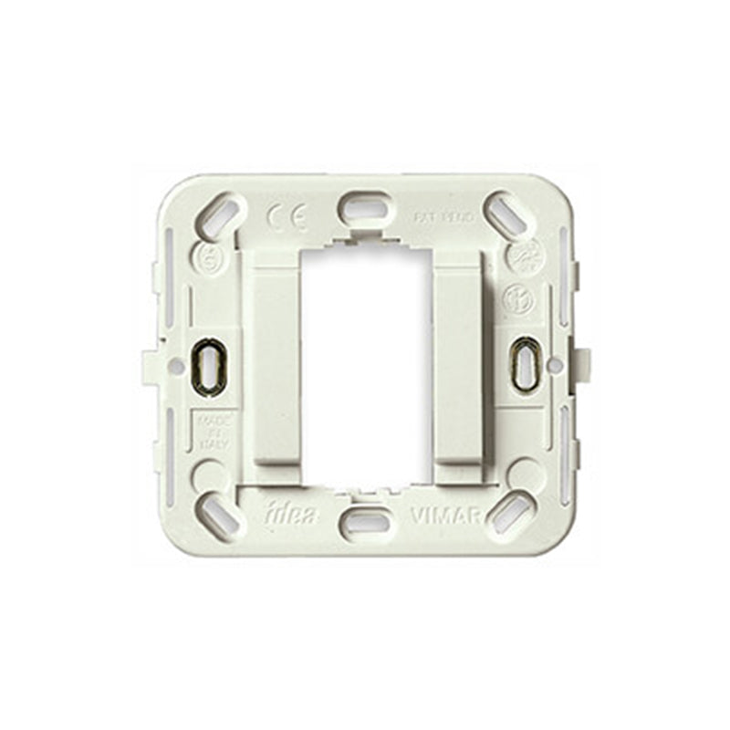 FRAME: 1M SMOOTH W/OUT SCREWS F/ROUND OR SQ FLUSH WHITE IDEA