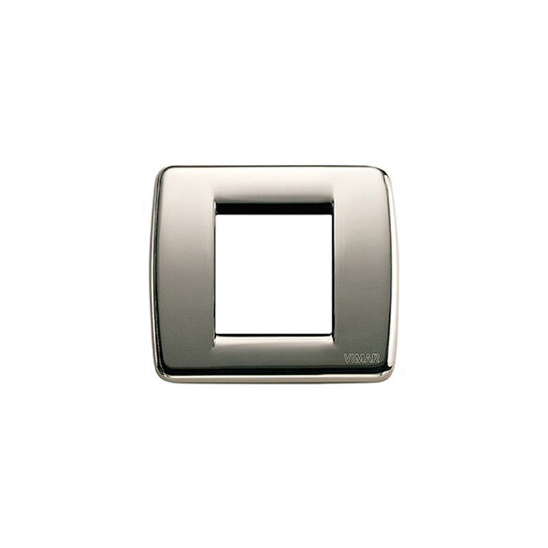 PLATE: METAL, BLACK CHROME, 2M RDCD (1M STD), ROUND, IDEA