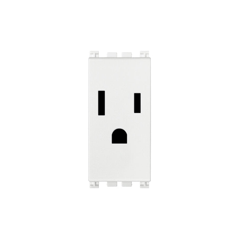 Arke Series USA/SASO Outlet, 15A/127V, 2P+E Sicury, White