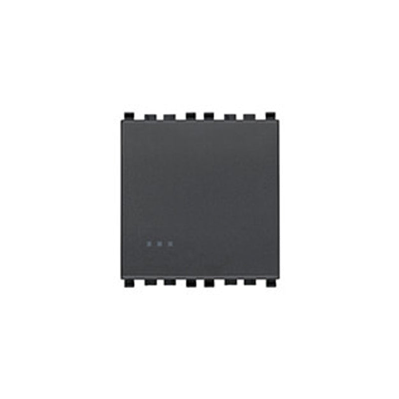Eikon 1-Way Switch, 1P/1T, 16A-250V Illuminable, 2 Module, Grey