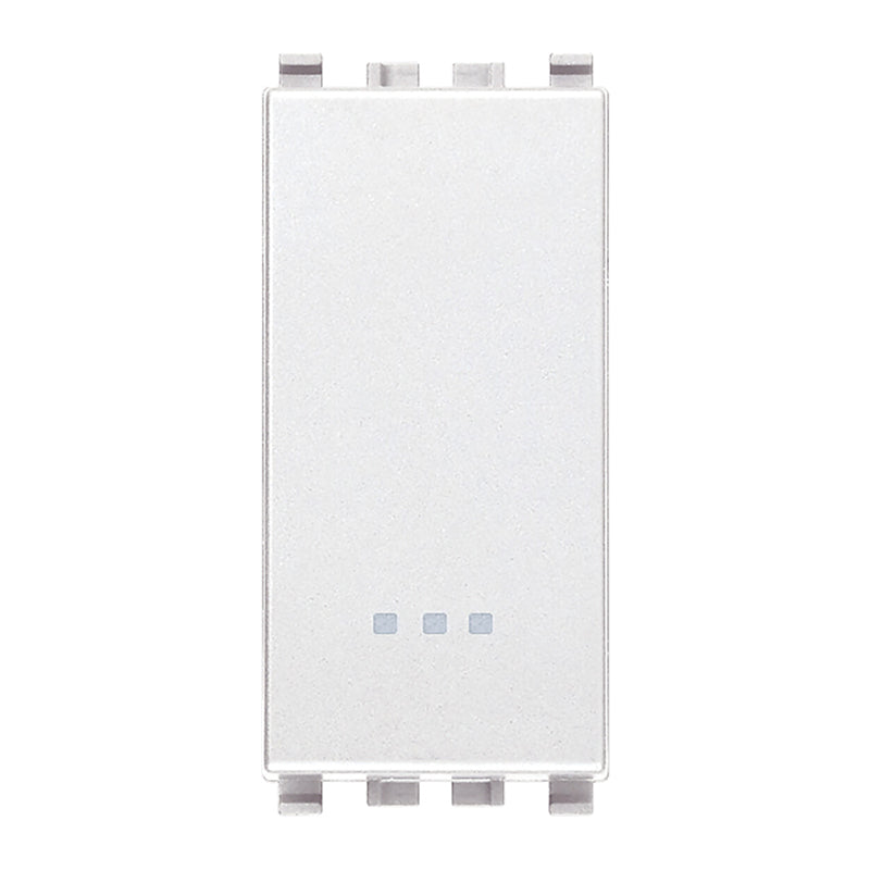 Eikon Momentary Switch, 1P/1T, NC 10A, Illuminable, White