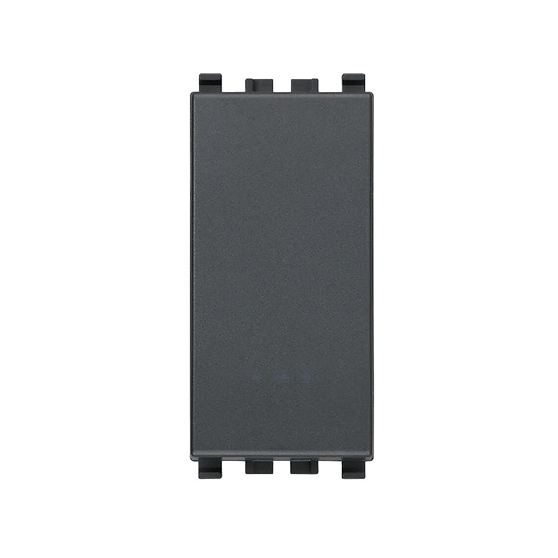 Eikon Momentary Switch, 1P/1T, (NC), 10A-250V Illuminable, 1 Module, Grey
