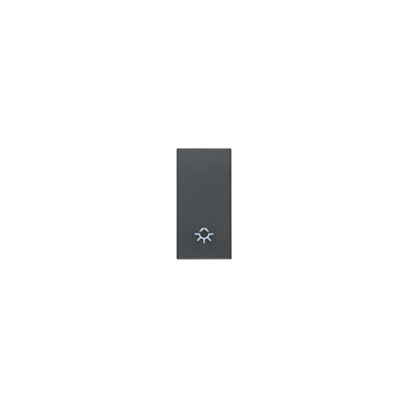 Eikon Interchangeable Switch Cover with Light Symbol, Illuminable, 1 Module, Grey