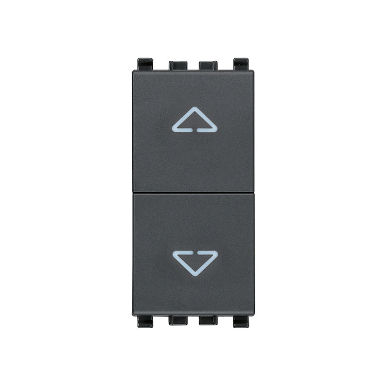 Eikon 3-Position Switch (1-0-2), 2P2T, Grey Custom Engraved (order with VMB.P__)