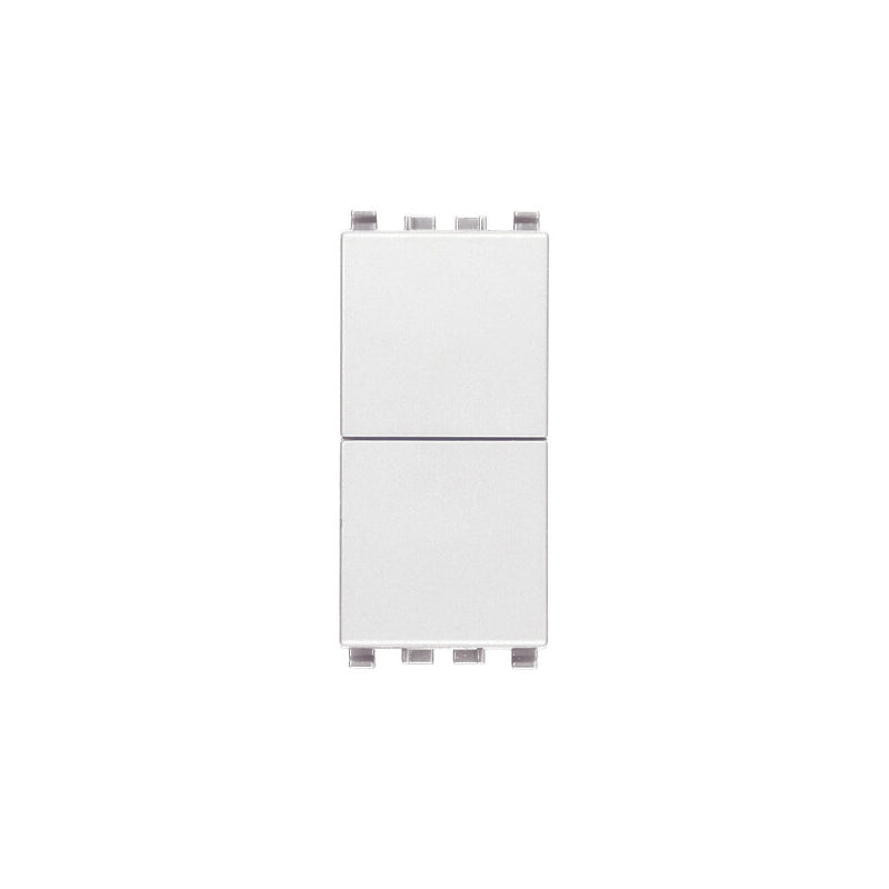 Eikon Momentary Switch, 1P/2T, 10-250V 1 Module, White
