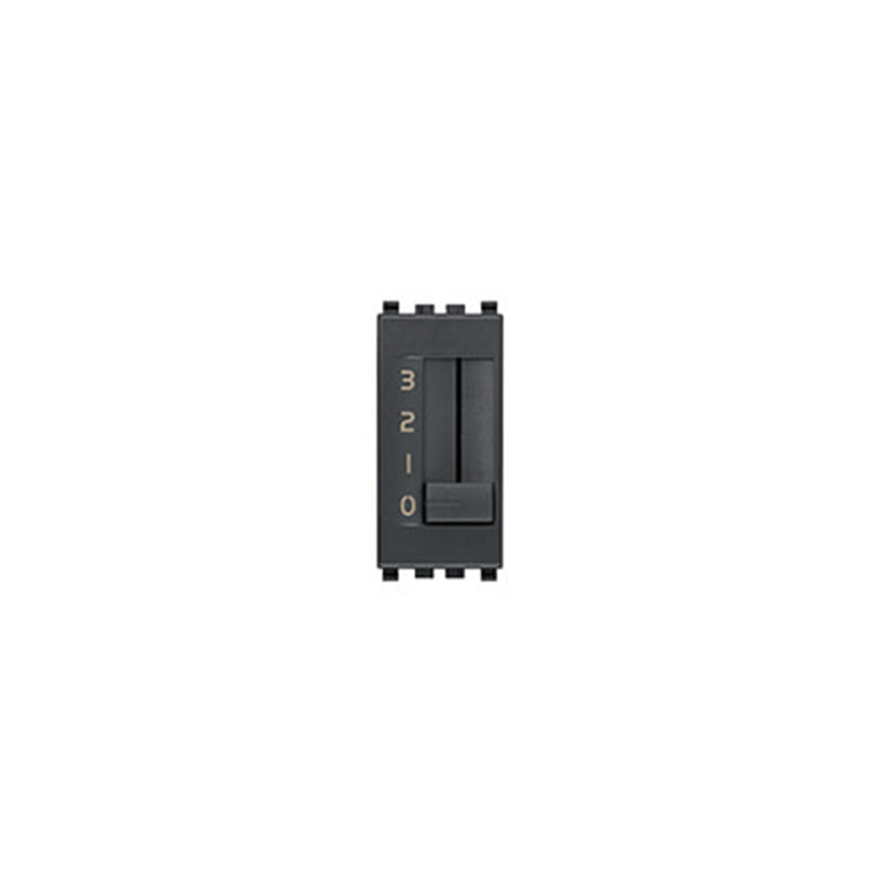 Eikon Fan Control Switch, 4 Speed Adjust, 1P 6(2)A-250V, 1 Module, Grey