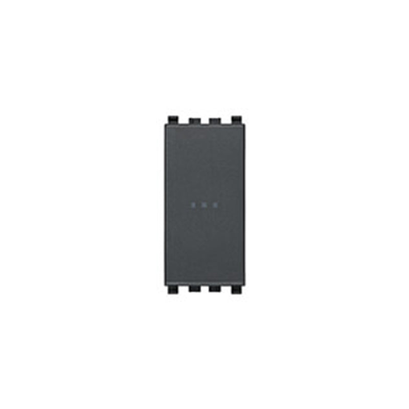 Eikon 1-Way Axial Switch, 16A-250V Illuminable, 1 Module, Grey