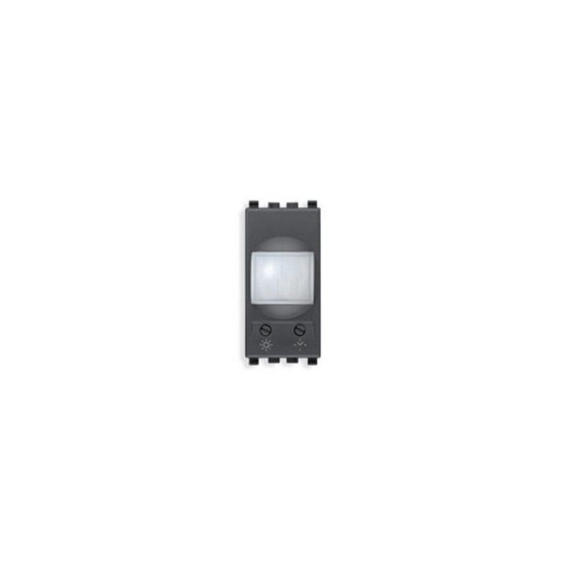 Eikon IR Motion Sensing Switch, NO, 6A-120V Adjustable Dusk/Dawn, Time Delay, Grey
